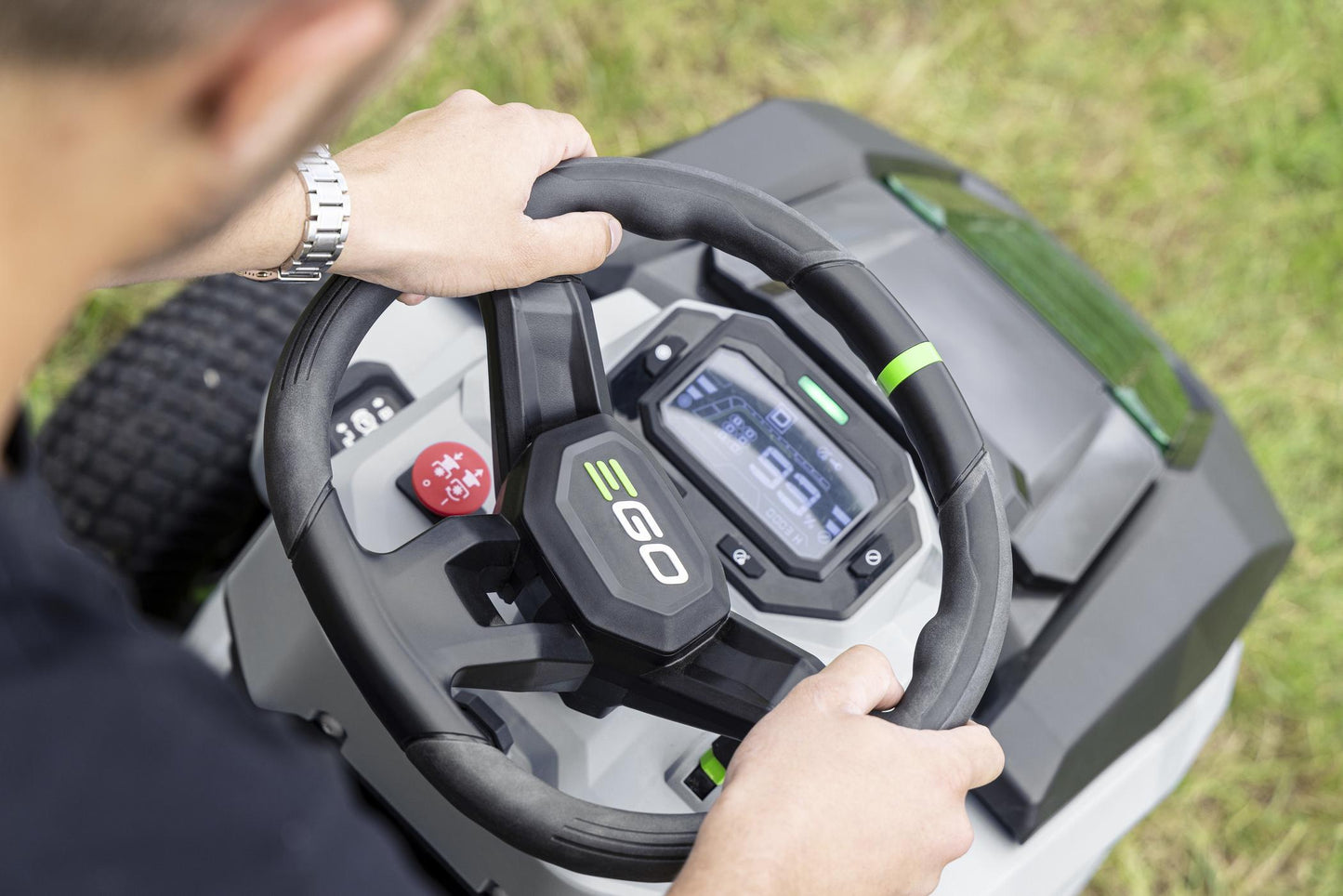 EGO 56V 98CM乗用収集トラクター芝刈り機